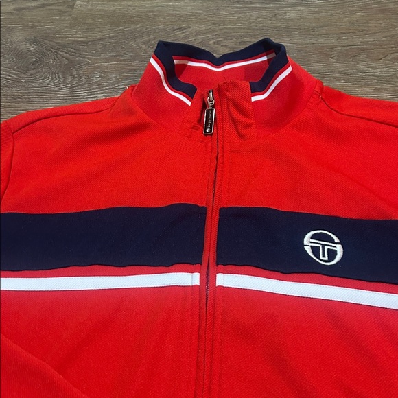 Sergio Tacchini Red and Navy Track Jacket - Picture 3 of 7